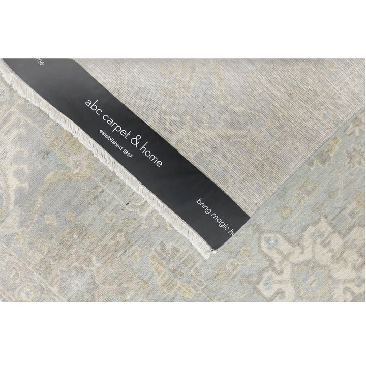 Light Blue Traditional Wool Runner - 3' x 12'