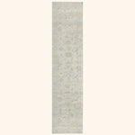 Light Grey Traditional Wool Runner - 3' x 14'