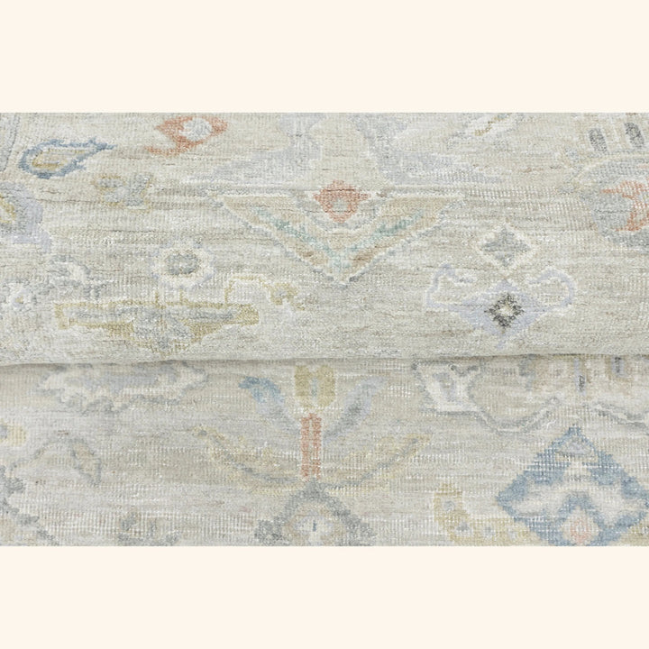 Light Grey Traditional Wool Runner - 3' x 14'