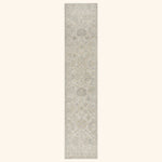Ivory Grey Traditional Wool Runner - 2'6" x 12'