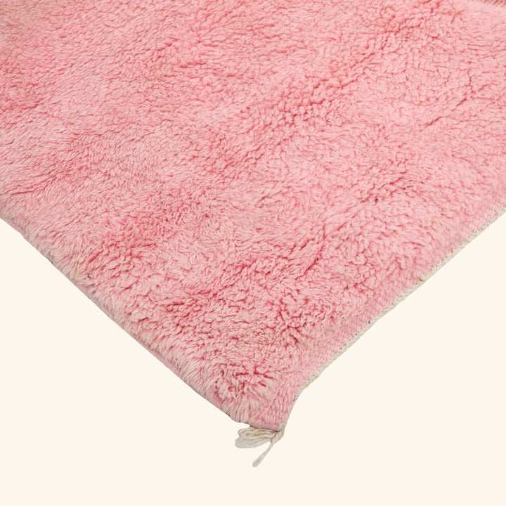 Pink Moroccan Berber Wool Rug - 9'10" x 13'1"