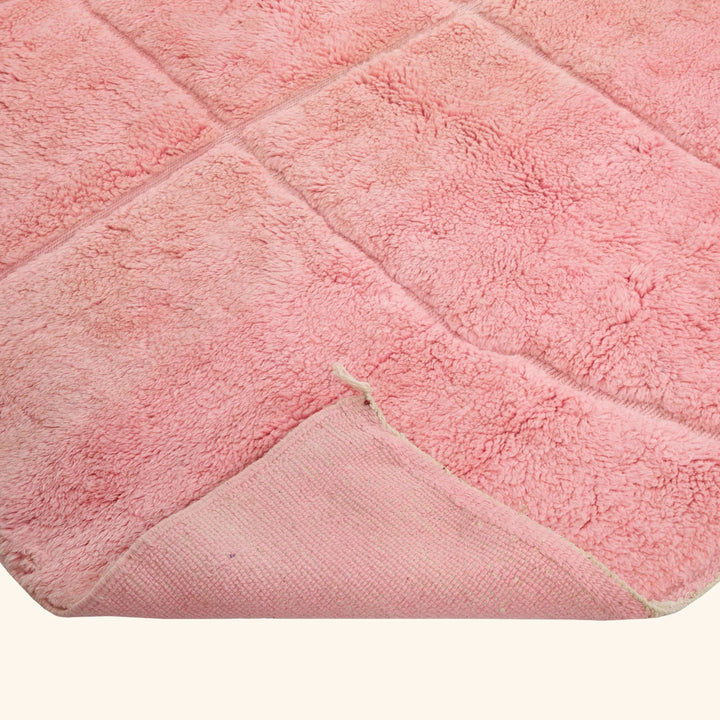 Pink Moroccan Berber Wool Rug - 9'10" x 13'1"