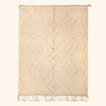 Ivory Moroccan Berber Wool Rug - 5'5" x 7'3"
