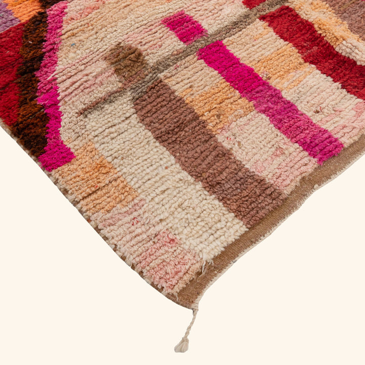 Multicolored Moroccan Berber Wool Rug - 5'7" x 9'