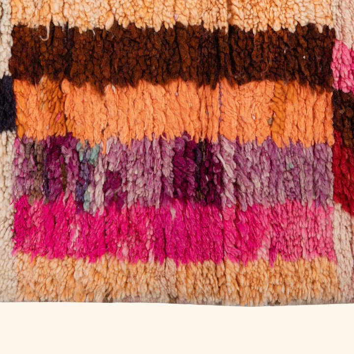 Multicolored Moroccan Berber Wool Rug - 5'7" x 9'