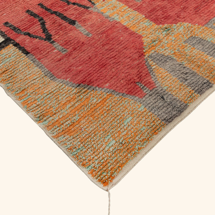 Multicolored Moroccan Berber Wool Rug - 5'5" x 8'6"