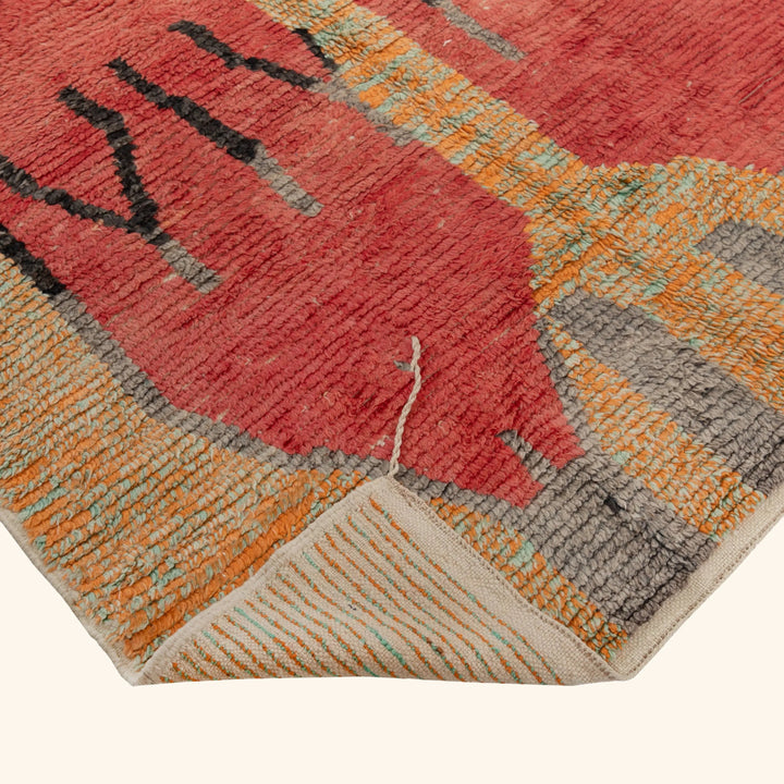 Multicolored Moroccan Berber Wool Rug - 5'5" x 8'6"