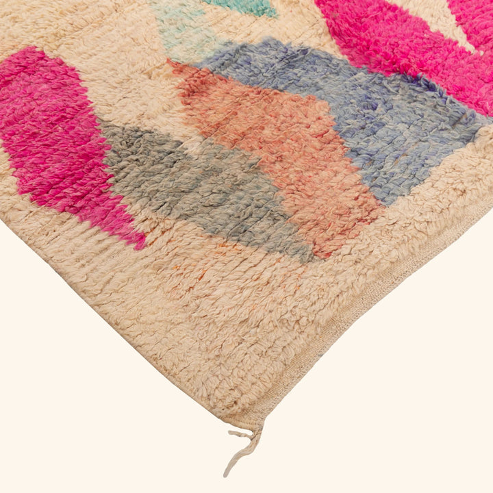 Multicolored Moroccan Berber Wool Rug - 5'3" x 8'2"