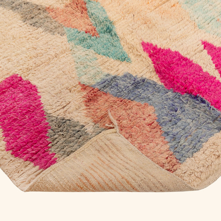 Multicolored Moroccan Berber Wool Rug - 5'3" x 8'2"