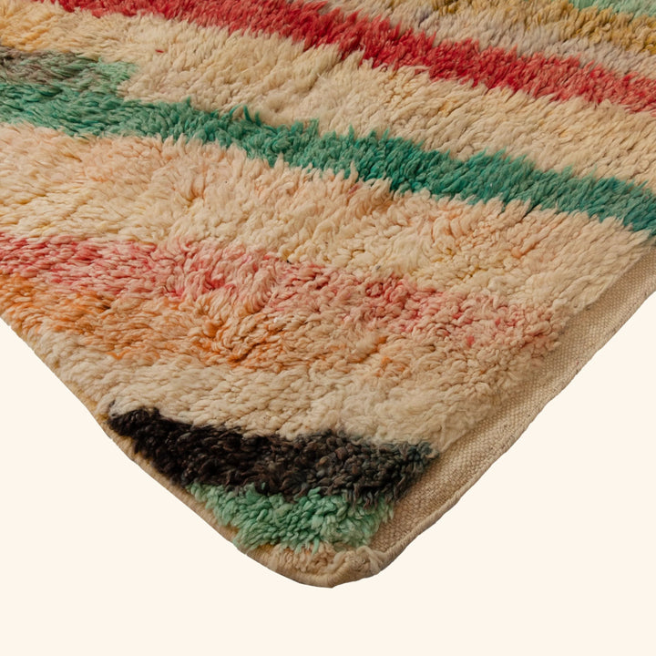 Multicolored Moroccan Berber Wool Runner - 2'6" x 9'6"