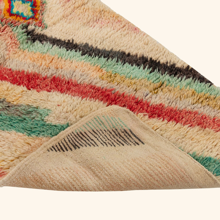 Multicolored Moroccan Berber Wool Runner - 2'6" x 9'6"