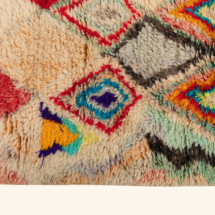 Multicolored Moroccan Berber Wool Runner - 2'6" x 9'6"