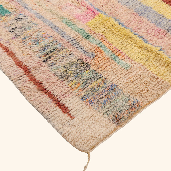 Multicolored Moroccan Berber Wool Rug - 4'11" x 8'6"
