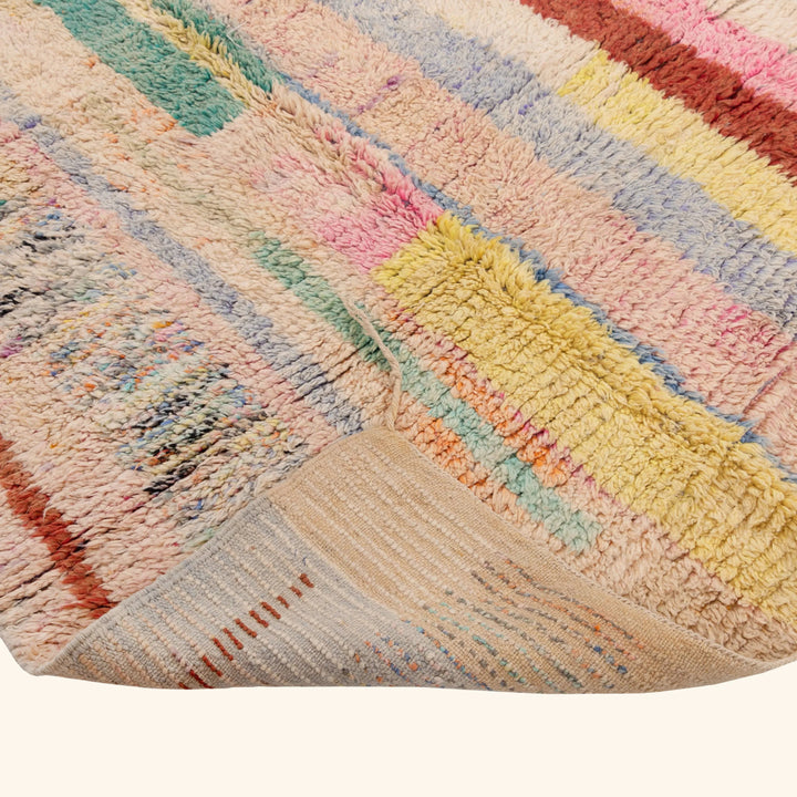 Multicolored Moroccan Berber Wool Rug - 4'11" x 8'6"