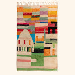 Multicolored Moroccan Berber Wool Rug - 5'5" x 8'10"