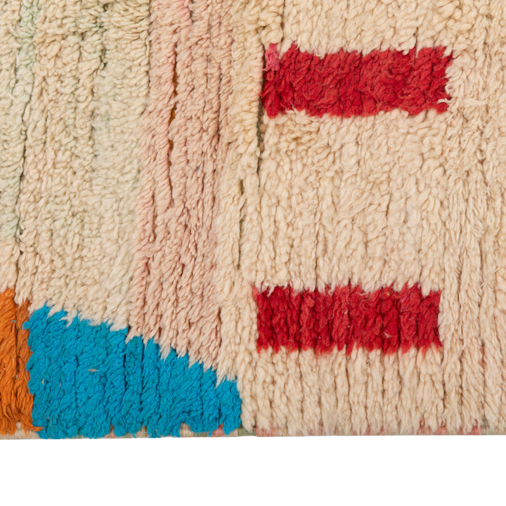 Multicolored Moroccan Berber Wool Rug - 5'5" x 8'10"