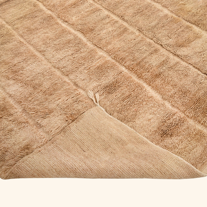 Beige Moroccan Berber Wool Rug - 11'12" x 13'5"