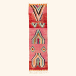 Pink Multicolored Moroccan Berber Wool Runner - 2'4" x 10'6"