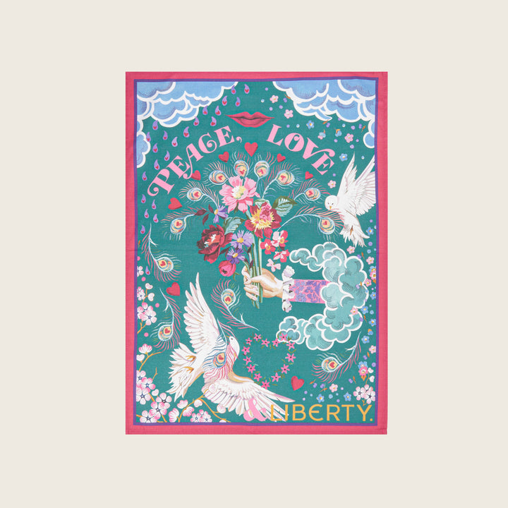 Image for Peace Love Tea Towel