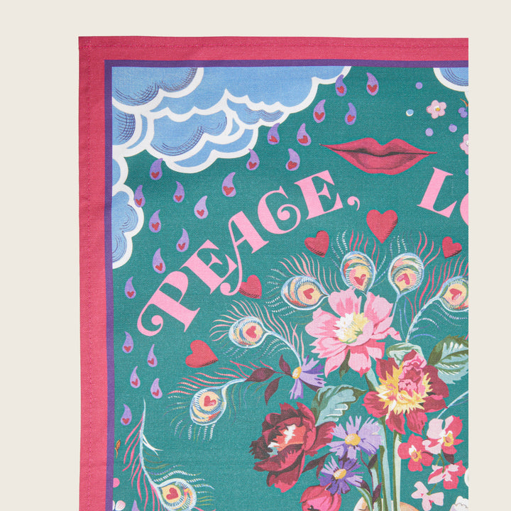 Image for Peace Love Tea Towel