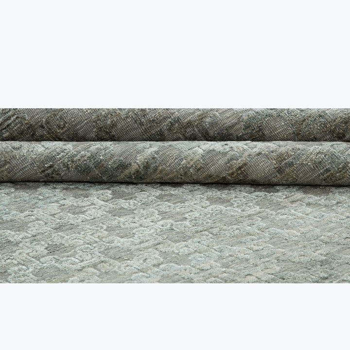 Image for Green Transitional Silk Rug - 10' x 14'