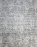 Teal Brown Traditional Silk Rug - 10' x 14'