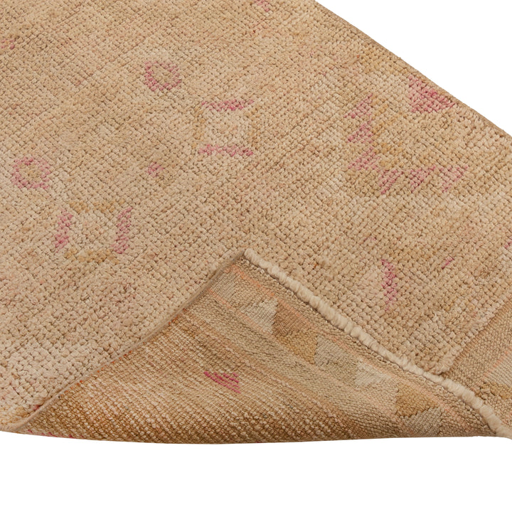Camel Pink Traditional Turkish Wool Runner - 2'8'' x 12'6''
