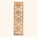 Beige Camel Traditional Turkish Wool Runner - 3'3'' x 11'7''