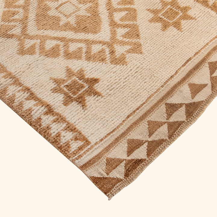 Beige Camel Traditional Turkish Wool Runner - 3'3'' x 11'7''