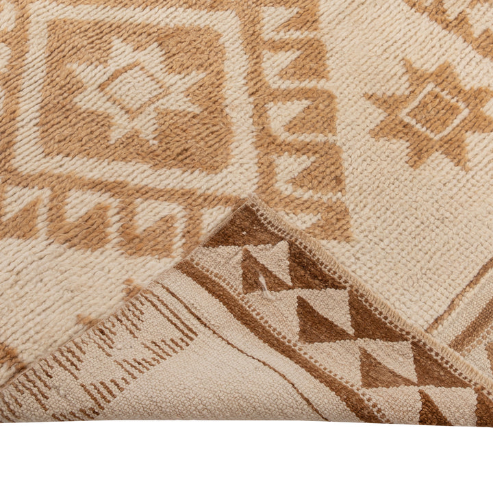 Beige Camel Traditional Turkish Wool Runner - 3'3'' x 11'7''