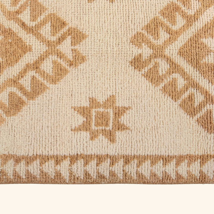 Beige Camel Traditional Turkish Wool Runner - 3'3'' x 11'7''