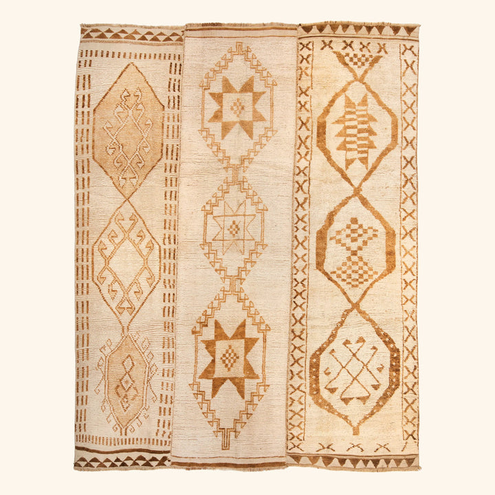 Brown & Beige Traditional Turkish Wool Rug - 9'8'' x 11'5''