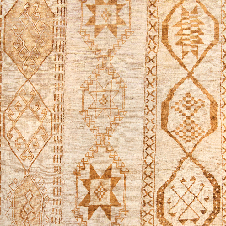 Brown & Beige Traditional Turkish Wool Rug - 9'8'' x 11'5''