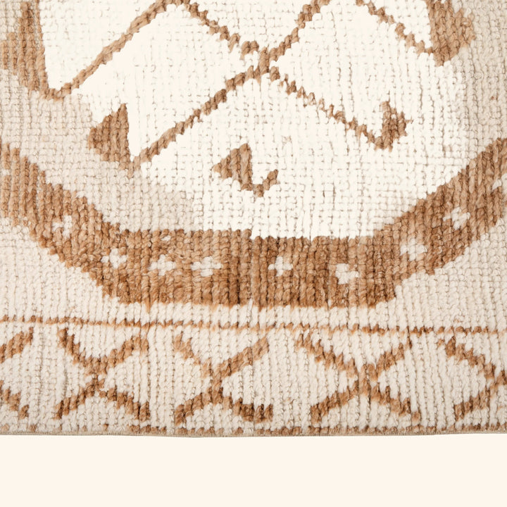 Brown & Beige Traditional Turkish Wool Rug - 9'8'' x 11'5''