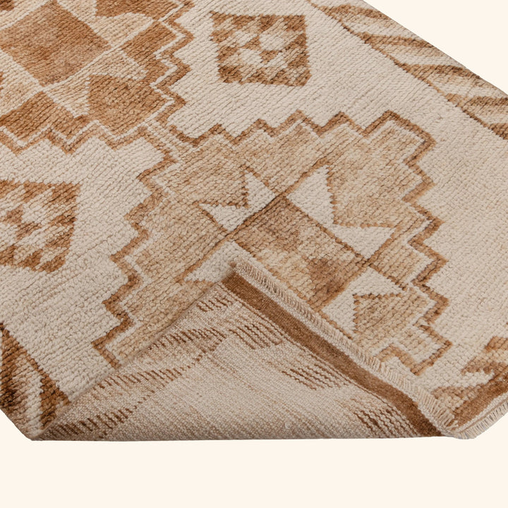 Brown Traditional Turkish Wool Runner - 3'3'' x 11'