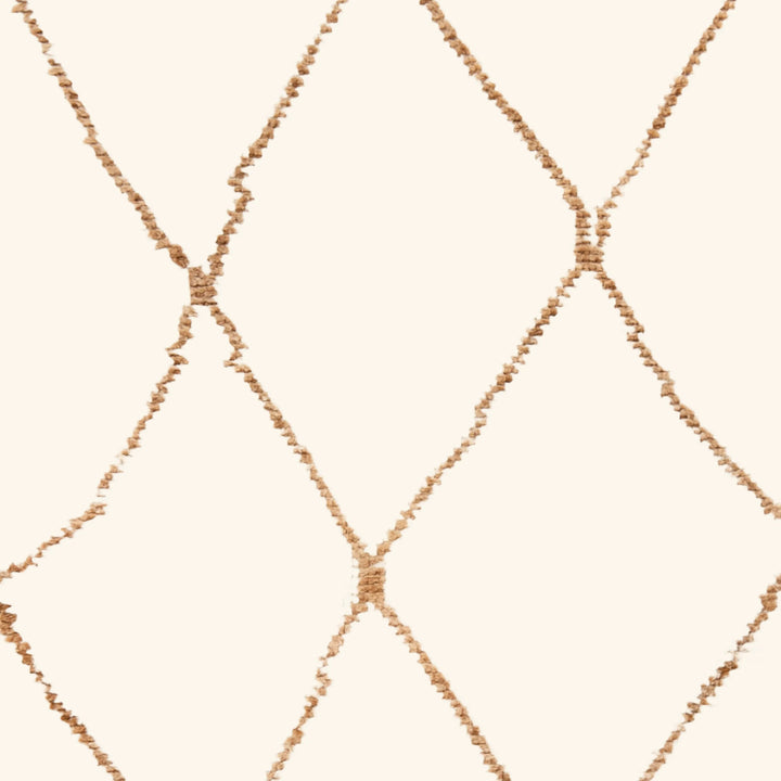 Ivory Brown Traditional Turkish Wool Runner - 3'2'' x 11'5''