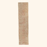 Beige & Pink Traditional Turkish Wool Runner - 2'6'' x 11'10''