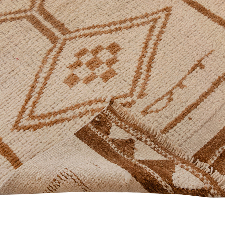 Beige Traditional Turkish Wool Runner - 3'1'' x 10'3''