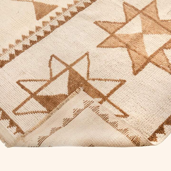 Beige & Brown Traditional Turkish Wool Rug - 9'4'' x 11'3''