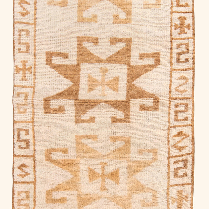 Brown Multi Traditional Turkish Wool Runner - 2'9'' x 11'1''