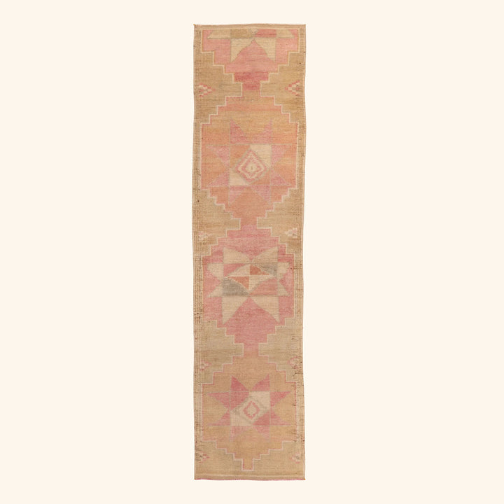 Pink Camel Traditional Turkish Wool Runner - 2'10'' x 12'11''