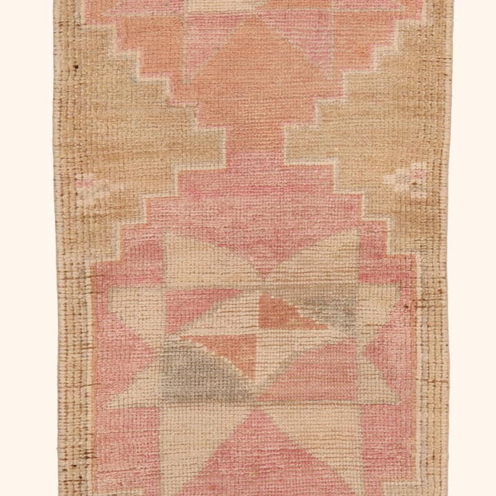 Pink Camel Traditional Turkish Wool Runner - 2'10'' x 12'11''