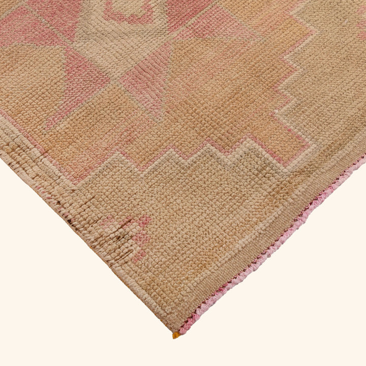 Pink Camel Traditional Turkish Wool Runner - 2'10'' x 12'11''