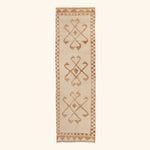 Beige Traditional Turkish Wool Runner - 3' x 11'1''