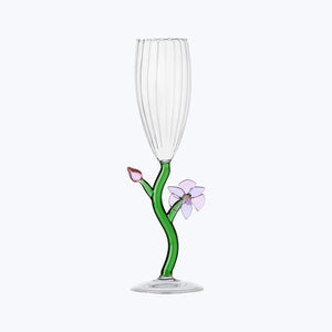 Ichendorf Botanica Champagne Flute, Pink Flower - hover