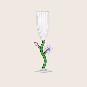 Ichendorf Botanica Champagne Flute, Pink Flower - hover