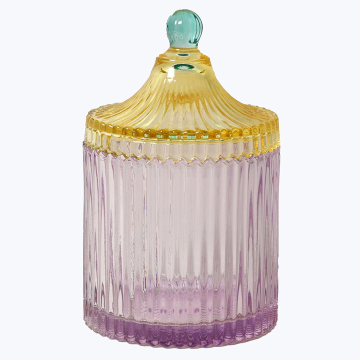Image for Striped Glass Medium Bonbonniere