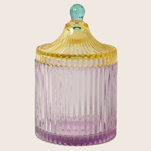 Image for Striped Glass Medium Bonbonniere