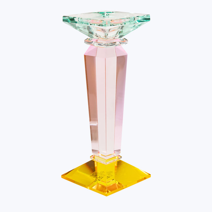 Column Ornamental Crystal Candle Holder