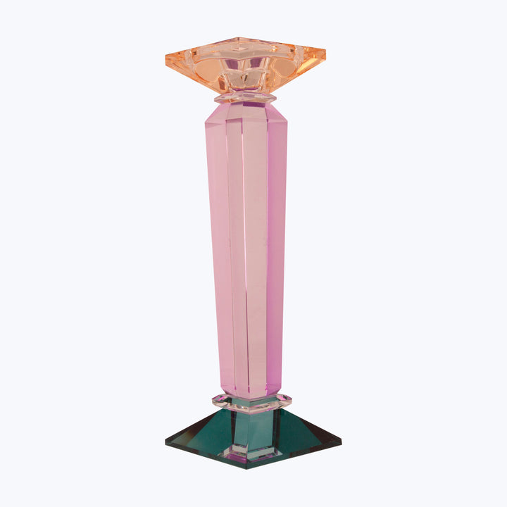 Image for Tall Column Ornamental Crystal Candle Holder